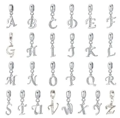 LETTER CHARMS SILVER S925 Sterling Silver Charms By Charm Heaven A B C D E • $27.95
