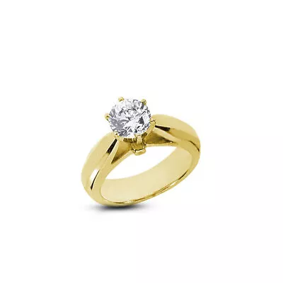 2.03ct G SI2 Round Natural Certified Diamond 18K Gold Solitaire Engagement Ring • $4922