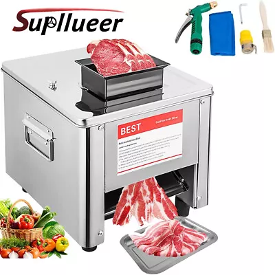 Supllueer Meat Cutter Machine Commercial Electric Meat Slicing Stainless Steel • $159.99