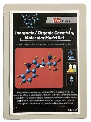 New 125 Pc Molecular Model Kit Chemistry Build Set Organic Inorganic Fast Ship • $19.97