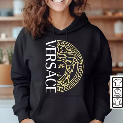 New Versace Logo Unisex Hoodie T-shirt Size S-5XL PRINTED FANMADE! • $19.99