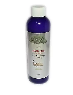 8 Oz NATURAL EMU OIL ORGANIC TRIPLE REFINED 100%PURE  HEALTH AUSTRALIAN • $21.88