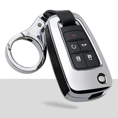 Zinc Alloy Leather Car Key Fob Case Cover Holder For Chevrolet GM Buick Chevy • $19.99