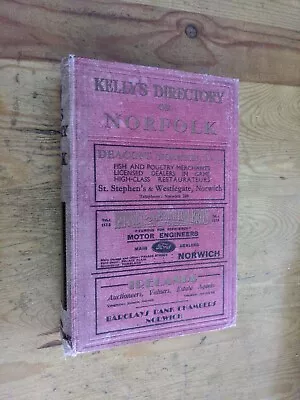 1933 Norfolk Kellys Directory 901 Pages Residential & Trade Norwich Yarmouth + • £50