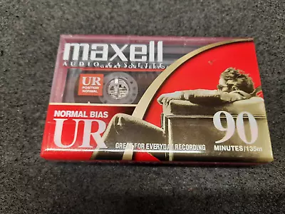 Maxell UR 90 Minute Blank Audio Cassette Tapes Normal Bias New Sealed • $2.82