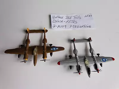 Vintage Zee Toys Dyna Flites  2-A-109 P-38 Lightning  Diecast Air Planes Lot #7 • $19.50