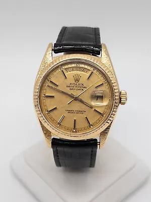 $25000 Rolex 1803 Mens PRESIDENT TEXTURED 18k Yellow Gold CASE & DIAL Watch WTY • $8450