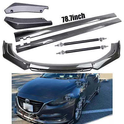 For Mazda 6 2014-2022 Carbon Fiber Side Skirts Rear Front Bumper Lip Splitter • $169.99