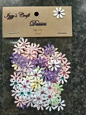 100 Small DAISY Flowers Card MAKING#129 CRAFT Wedding Table Birthday Gift Decor • £1.89