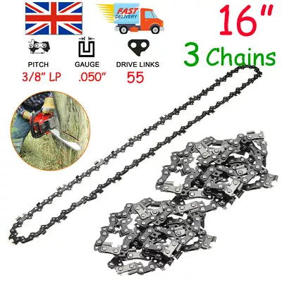 £13.49 • Buy 16  Chainsaw Saw Chain Pack Of 3 Chains Fits STIHL 021 023 MS211 MS231 MS181