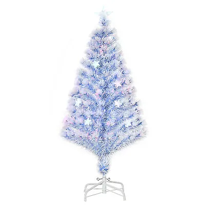 £45.99 • Buy HOMCOM Artificial Fibre Optic Christmas Tree Seasonal Decoration W/ 16 LED