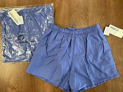 Vintage 80s Nylon Swim Shorts M Deadstock Trunks Light Purple Winterland Blank • $15