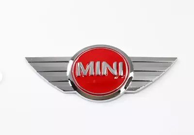 NEW RED MINI Cooper CLUBMAN S FRONT HOOD Emblem Badge Sticker R50 R52 R57 R58 • $12.99