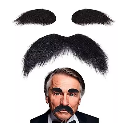 DIY Self Adhesive Fake Mustache And Eyebrow Set Fake Beard Material Novelty M... • $18.26