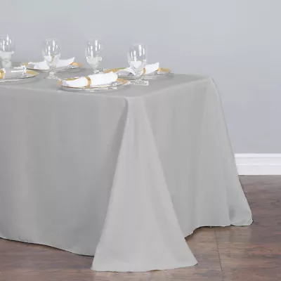 1/10 Pcs 90 X 132 In. Polyester Rectangular Linen Tablecloth Wedding Event Party • $11.07