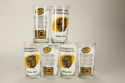 Lot Of 6 Missouri Tigers 1974 Tumblers Glasses Football Schedule Mizzou  • $29.90