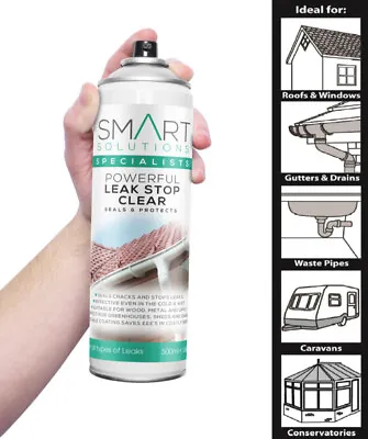 £19.99 • Buy Leak Stop Spray N Seal Fix Clear Instant Waterproof Sealant Mastic Gutter Roof