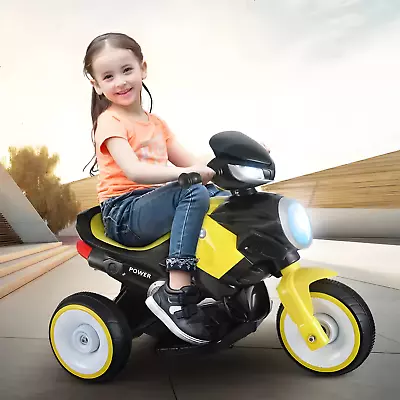 RLS 6V Kids Ride On Battery Operated Motorbike Tricycle Scooter With Lights Toy • £59.99