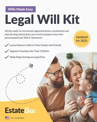 Legal Will Kit: Make Your Own Last Will & Testament In Minutes • $20.65