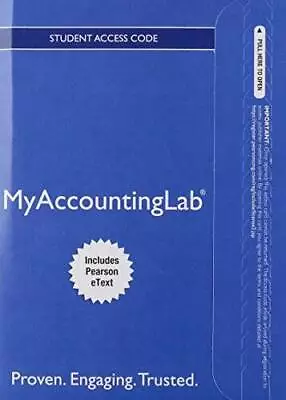 NEW MyAccountingLab With Pearson EText -- Standalone Access Card --  - VERY GOOD • $135.74