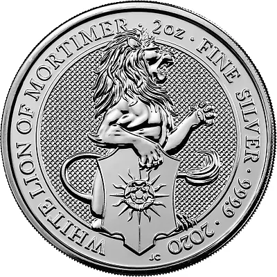 2oz Silver Queens Beasts Coin White Lion Of Mortimer 2020 In Capsule QBWL7 • £69