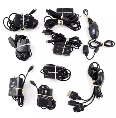$9.99 • Buy Lot RF Modulators SNES N64 Gamecube OG XBox Sega Saturn Dreamcast PS1 PS2 Cords