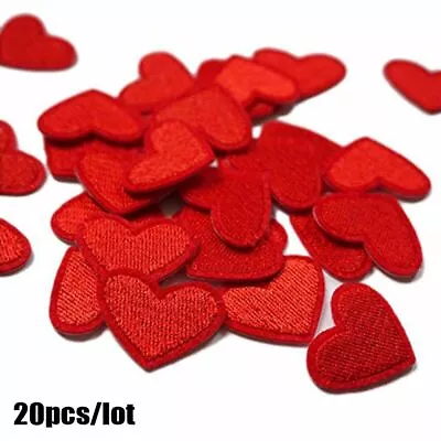 20pcs/lot Embroidered Iron On Love Heart DIY Patches Badge Clothes Appliques • $17.92