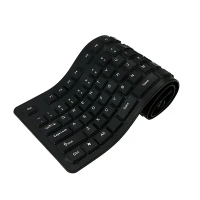 108 Keys USB Silicone Flexible Foldable Keyboard Waterproof USB Silent Keys I8G9 • $24.01