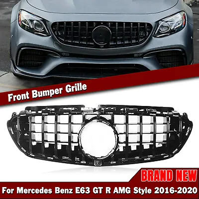 Front Bumper Grille Grill For E63 W213 GT R AMG Style 2016-2019 2020 Black • $194.99