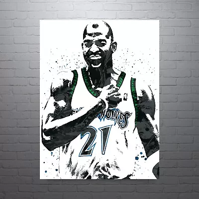 Kevin Garnett Minnesota Timberwolves Sports Print Man Cave-FREE US SHIPPING • $55.11