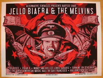 2005 Jello Biafra & The Melvins - Silkscreen Concert Poster By Richie Goodtimes • $26.90