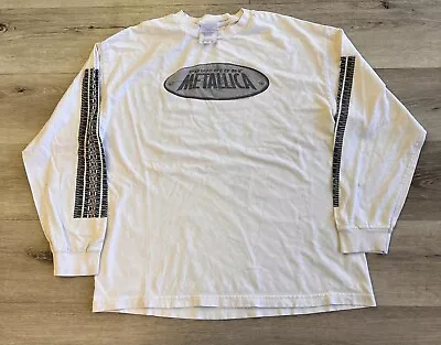 Vintage Metallica Shirt Size XL 2002 Long Sleeve Band Tee Y2K Tire Marks Print • $100