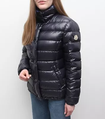 Women's MONCLER Clairy Quilted Down Puffer Jacket Coat Navy 3 ~M RARE • $390