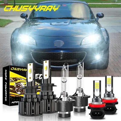 For 2006-2015 Mazda  MX-5 Miata LED HID Headlight High&Low + Fog Light Bulbs Kit • $45.49