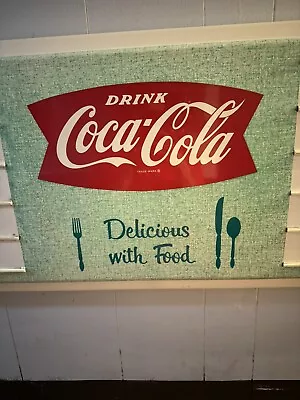 1950 Vintage Coca Cola Restaurant Sign • $375