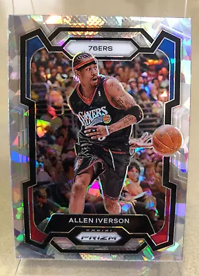 Allen Iverson 2023-24 Panini Prizm Silver Cracked Ice #184 HOT 🔥 • $4.99