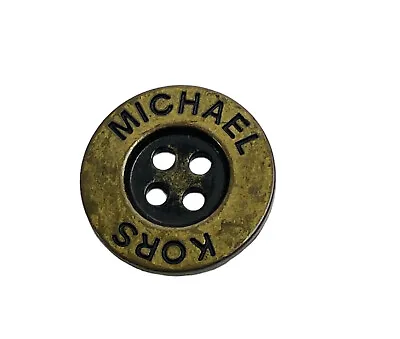Michael Kors Gold Tone Distressed Metal 4 Hole Sleeve Replacement Button .60  • $3.50