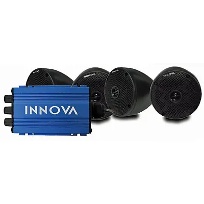 Set Of 4 Cone Speaker / Channel Mini-Amp INNOVA (Universal Golf Cart Fit) • $376.47