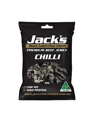 Jack's Black Label Premium Beef Jerky Chilli 50g X 12 • $111.95