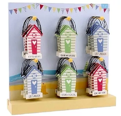 £3.99 • Buy Beach Hut Sign Small Retro Seaside Fun Message 9x6cm Summer Home Decoration Gift