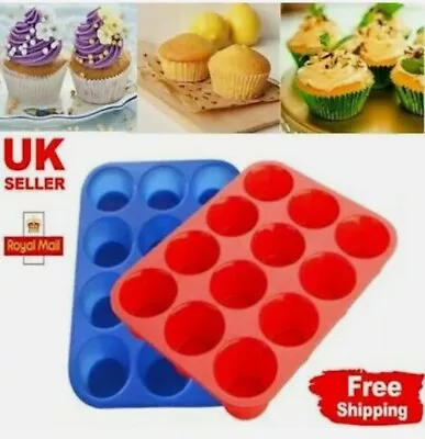 £4.25 • Buy 1 X Large Muffin Yorkshire Pudding Mould Bakeware 12 Cup Cake Baking Tray