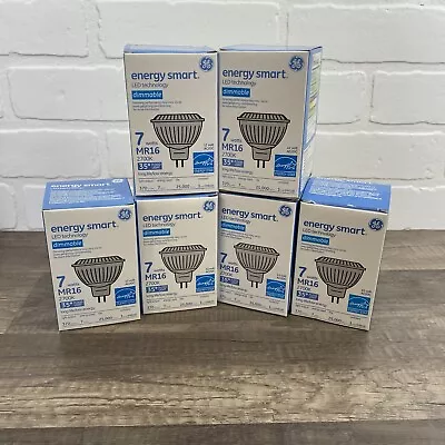 Brand New Case Of 6 Ge Led Mr16 7w 12v Ac/dc 2700k Dimmable Lamp Lights • $28.99