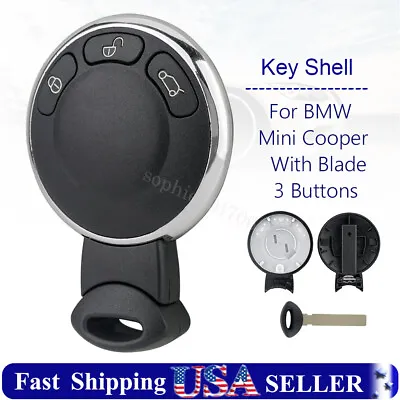 Keyless Remote Key Shell Case Fit For BMW Mini Cooper 2007-2014 3 Button Fob • $11.29