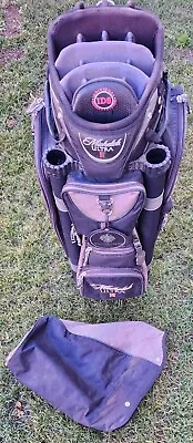 Michelob Ultra Golf Cart Bag - 14 Way Divider W/ Cover Black & Grey 7 Pockets • $74.96