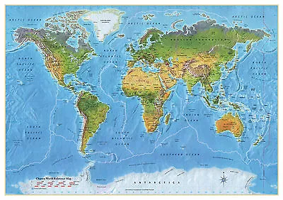 World Map Poster A1 And A2 Size • £12.99