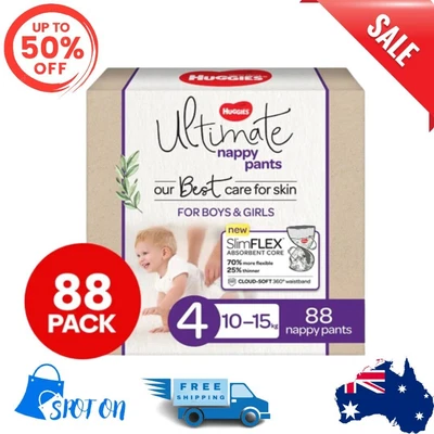$78.44 • Buy Huggies Ultimate Size 4 10-15kg Nappy Pants 88pk