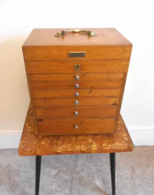 Vintage Dentist Cabinet Collectors Drawers With Key • £325
