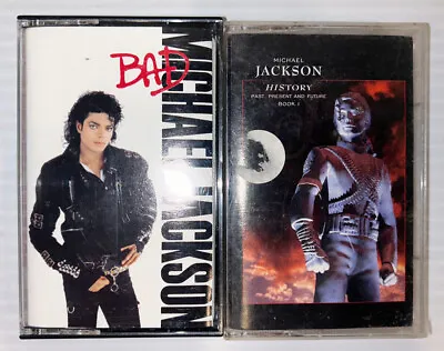 Michael Jackson Bad & History Book 1 Cassette Lot. Who's Bad! • $15