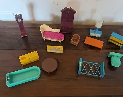 Vintage Dollhouse Furniture Mixed Lot  MARX Little Hostess & More Varied Scales • $23.32