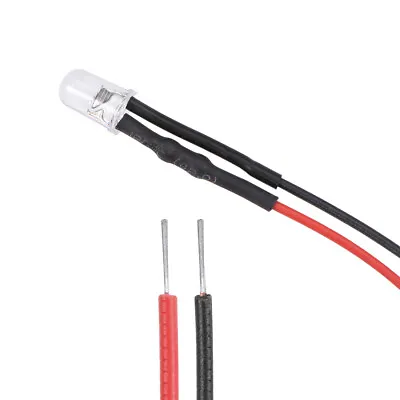 10Pcs DC 6V 5mm Pre Wired LED Flashing Bi-Color Red Blue Light Round Top Clear • $7.80